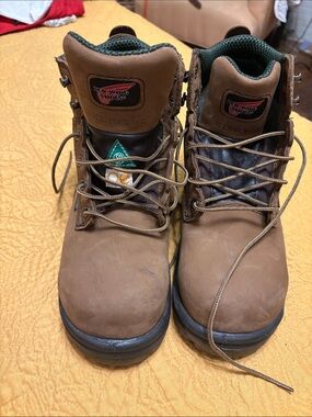 Red Wing Shoes Men's Brown Work Boots - Steel Toe